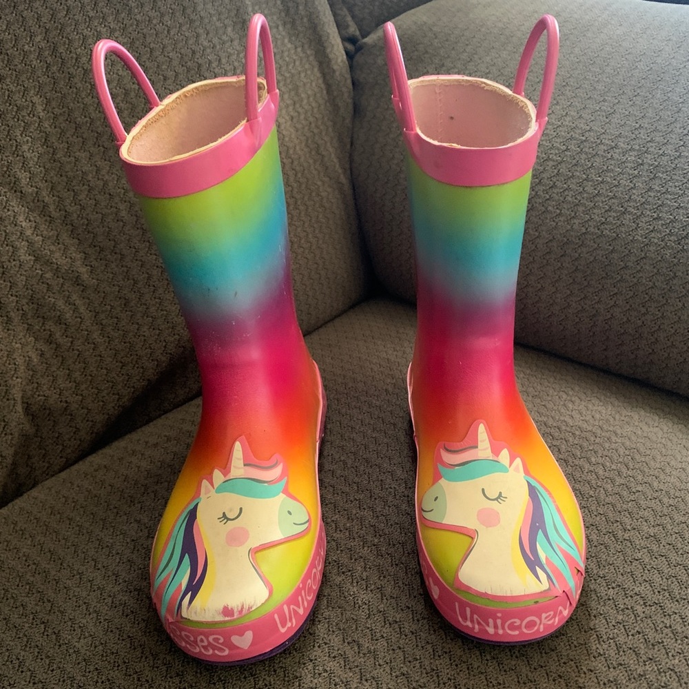 Unicorn Rainboots - Sz 12